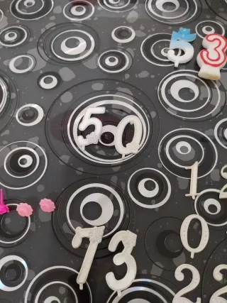 Candeline e numeri torta compleanno