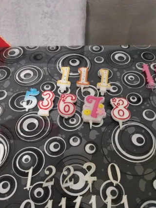 Candeline e numeri torta compleanno