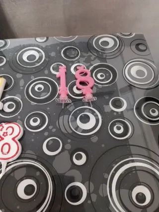 Candeline e numeri torta compleanno