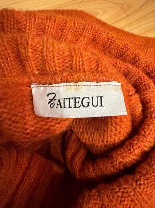 Vestido Zaitegui naranja cuello alto talla s/m
