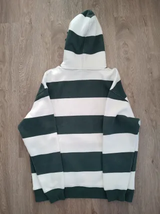 Sudadera Pull&Bear rayas verde y blanco