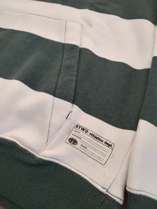Sudadera Pull&Bear rayas verde y blanco