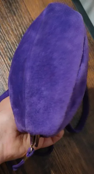 Borsetta anni '70 scamosciata viola