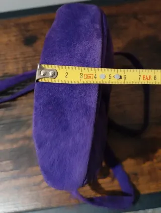 Borsetta anni '70 scamosciata viola