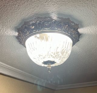 Lámparas de techo antiguas cristal doradas (2 uds)