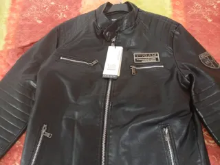 Chaqueta motera sintética KATIE SETH negra