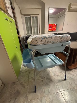 Bañera cambiador bebé azul marca chicco