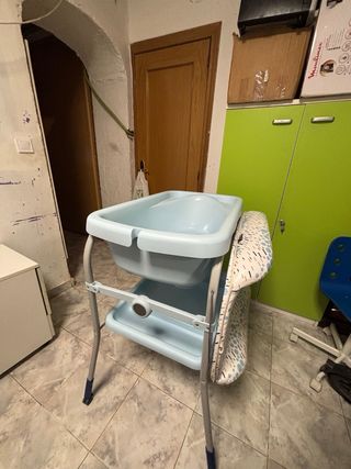 Bañera cambiador bebé azul marca chicco