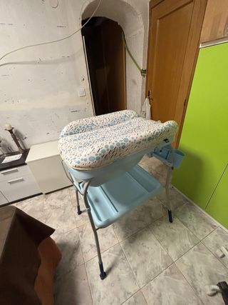Bañera cambiador bebé azul marca chicco