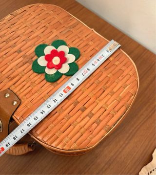 Vintage wicker suitcase or sewing box