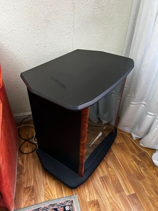 Mueble bajo TV cristal y madera