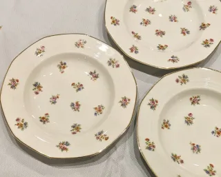 3 Platos Hondos de Porcelana Limoges