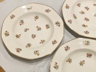 3 Platos Hondos de Porcelana Limoges