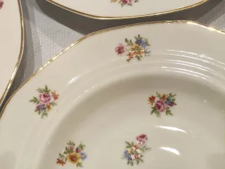 3 Platos Hondos de Porcelana Limoges