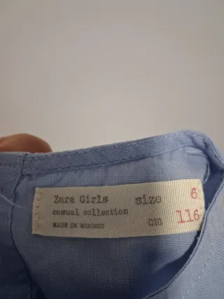 Blusa niña manga larga azul