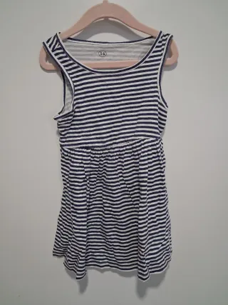 Vestido de rayas para niña talla 5-6