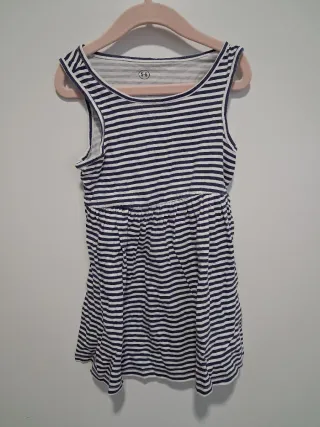 Vestido de rayas para niña talla 5-6