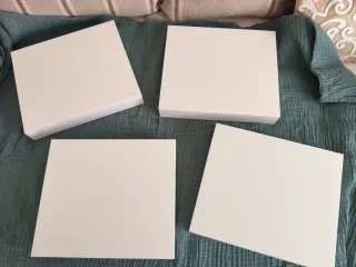 4 Baldas Blancas de Madera