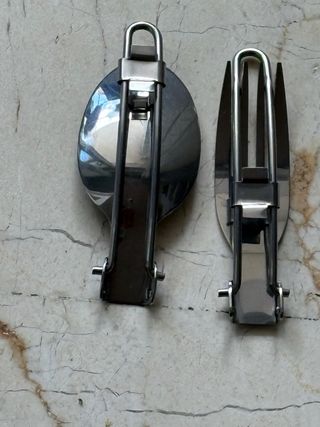 Cubierto de metal para llevar (cuchara y tenedor)