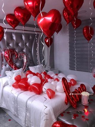 Regalo San Valentín Oso Peluches Globos