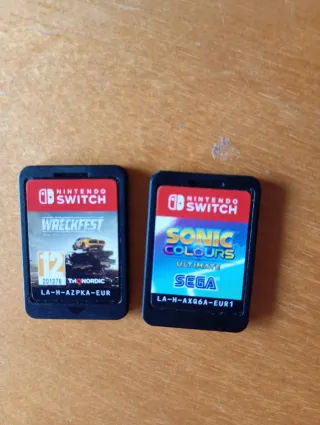 Juegos Nintendo Switch: Wreckfest y Sonic.