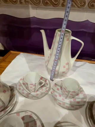 Juego de café Castro Sargadelos porcelana años 50