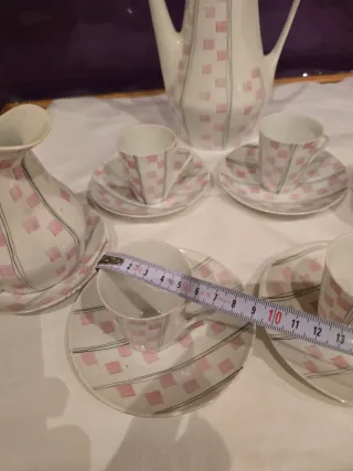 Juego de café Castro Sargadelos porcelana años 50