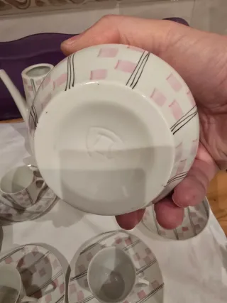 Juego de café Castro Sargadelos porcelana años 50