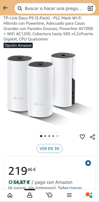 Pack 3 TP-Link Deco P9 Wifi Mesh
