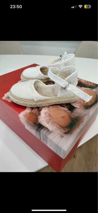 Esparteñas para bebé blancas