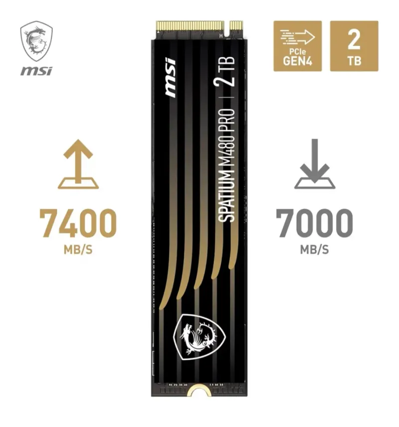 SSD MSI SPATIUM M480 PRO 2TB PCIe 4.0 NVMe