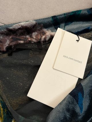 Vestido Zara Terciopelo con Flecos