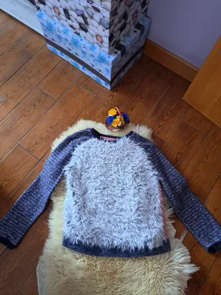 Conjunto Sudadera pelo y falda Zara