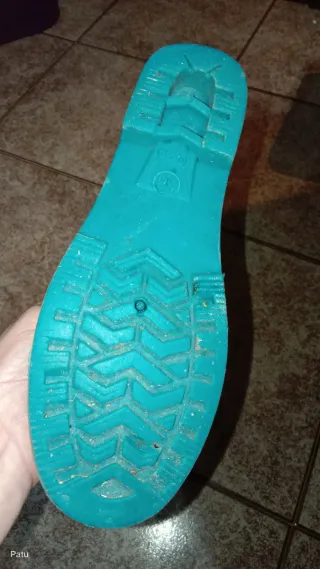 Botas de agua azul turquesa