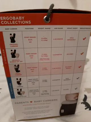 Mochila Ergobaby Adapt 3 Posiciones