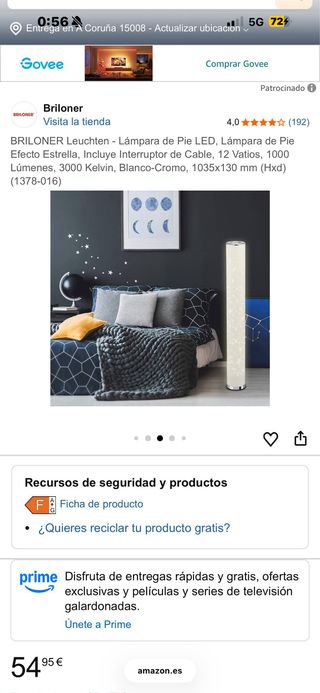 Lámpara de pie moderna