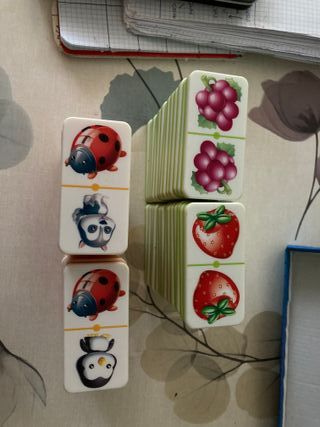 Dominó infantil animales y frutas