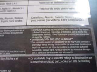 Blu-ray Sherlock Holmes y RocknRolla