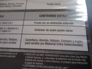 Blu-ray Sherlock Holmes y RocknRolla