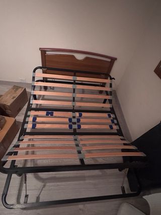 Somier abatible metálico con base de madera