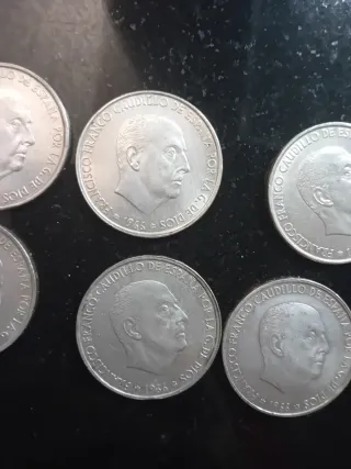 Monedas 100 Pesetas Plata Franco (6 uds)