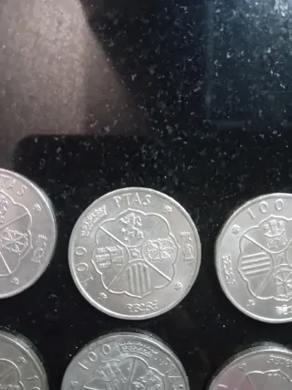 Monedas 100 Pesetas Plata Franco (6 uds)