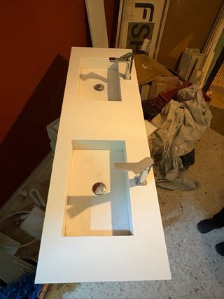 Lavabo doble de piedra