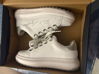 Botines Karl Lagerfeld Blancos y Plateados