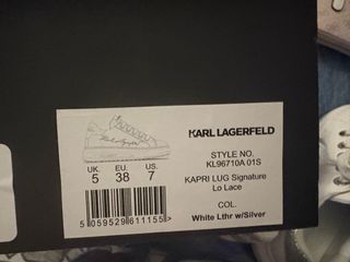 Botines Karl Lagerfeld Blancos y Plateados