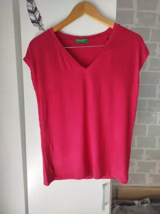United Colors of Benetton Camiseta Rosa Talla M