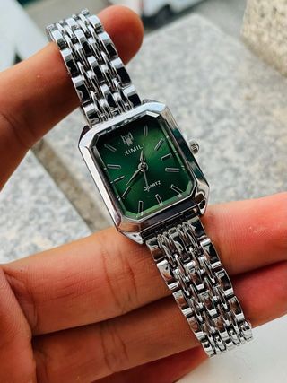 Vintage-style emerald watch