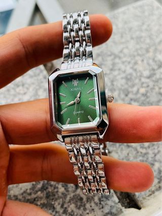 Vintage-style emerald watch