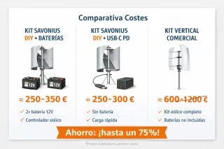 Turbina Eólica Vertical DIY Savonius