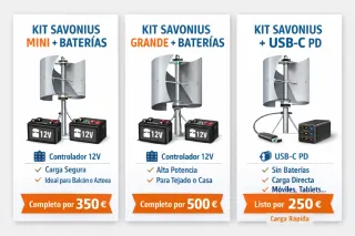 Turbina Eólica Vertical DIY Savonius